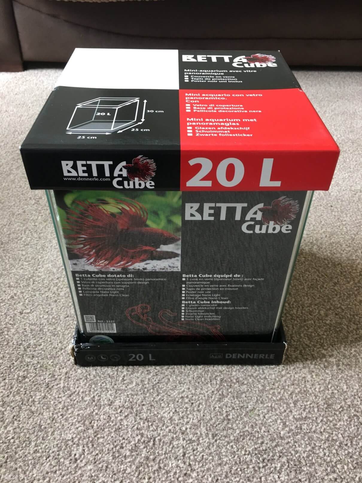 Tank shot in its box.